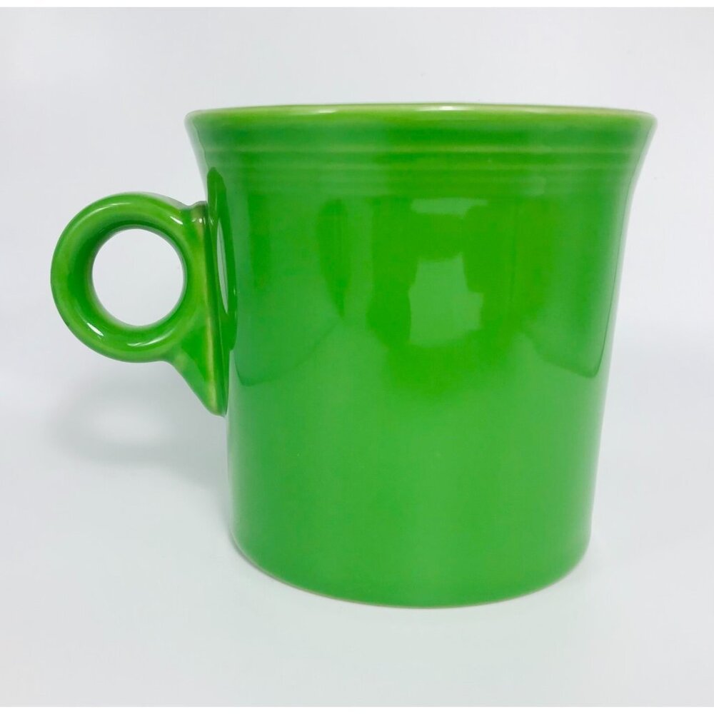 Homer Laughlin Fiesta HLC Ceramic Mug Bright Green O Ring Handle USA Lead Free